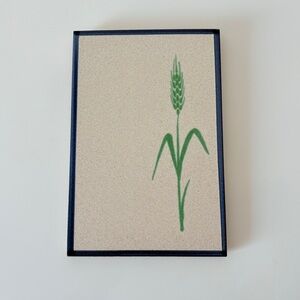 Italian Ceramic Art Tile with Wheat Stalk Terracotta Made in Italy Wall Hanging